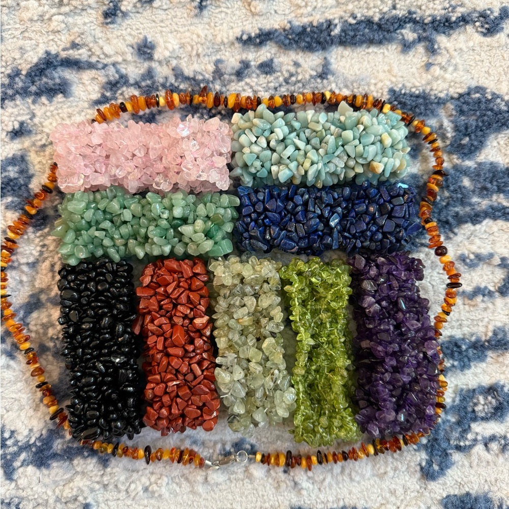 Colorful Gemstone Chip Necklaces